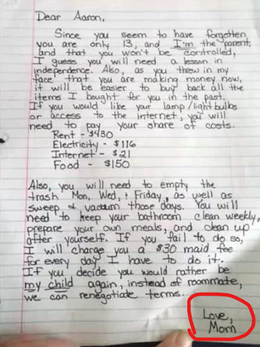 Mom leaves note on “disrespectful” son’s door – now it’s going viral