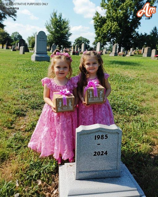 Girls Visit Dad’s Grave to ‘Show’ Their New Dresses as He Asked, See 2 Boxes with Their Names – Story of the Day